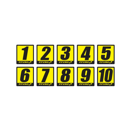 Pack de Numéros FFVRC 1/5 par 100